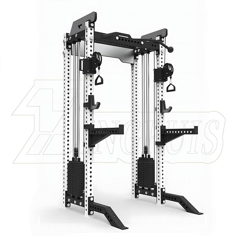 Power Rack tudo-em-um com cruzamento de cabos