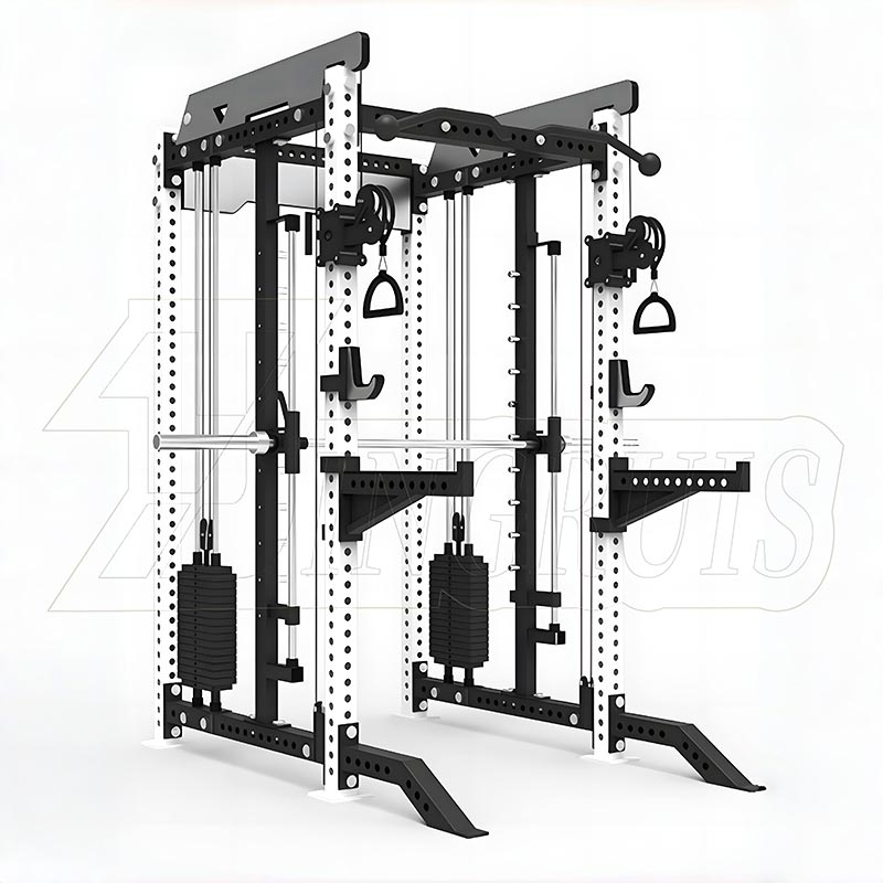 Power Rack tudo-em-um com cruzamento de cabos + Smith